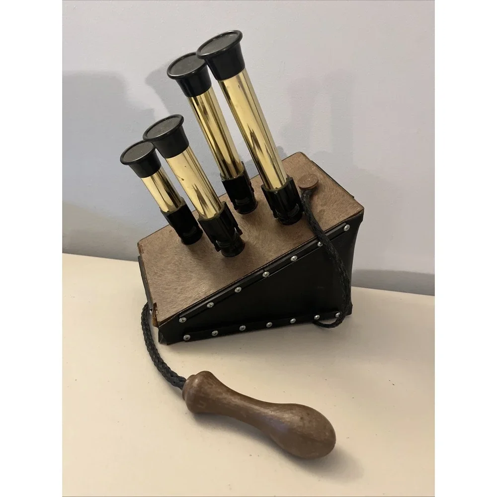 Ragtime West Pneumatic Steam Train Whistle‎ SE-1 Small 4-pipe with Bellows